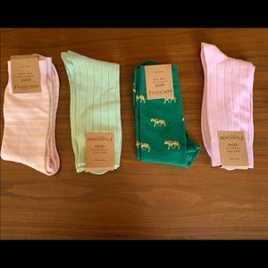 Lot of 4 J Crew Mercantile Mens Dress Socks